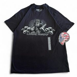 NWT Vintage Lethal Threat “Pistol Packing Gorilla” Double-Sided Biker T-Shirt